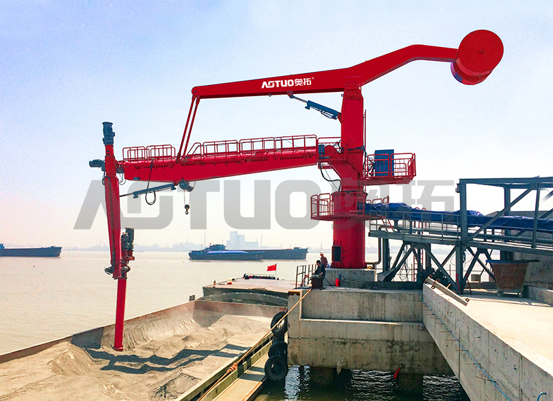 600-15000 DWT 100-500t/h 고정 스크류 선박 언로더
