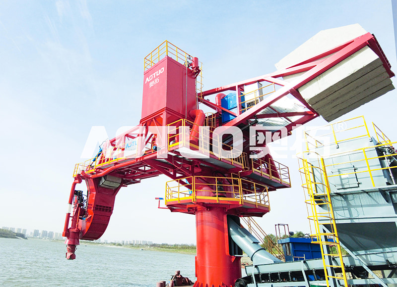 ATSL-A 고정형 친환경 클링커 하역 크레인Screw Ship Unloader